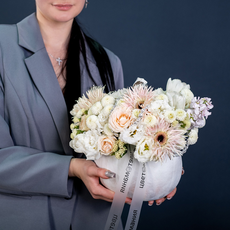 Композиция в тыкве «Ангелок»