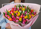 Купить Букет 101 тюльпан микс в  с бесплатной доставкой: цена, фото, описание