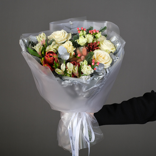 Купить Букет «Зимний вечер» M в  с бесплатной доставкой: цена, фото, описание