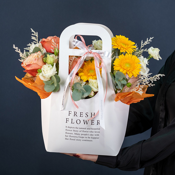 Купить Композиция «Апельсиновый пунш» в  с бесплатной доставкой: цена, фото, описание