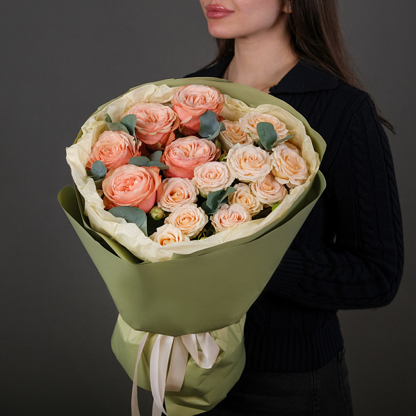Купить Букет «Сочный персик» в  с бесплатной доставкой: цена, фото, описание