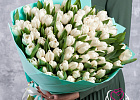 Купить Букет 101 белый тюльпан в Санкт-Петербурге с бесплатной доставкой: цена, фото, описание