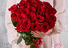 Купить Букет из 35 красных роз 50 см (Эквадор) в Санкт-Петербурге с бесплатной доставкой: цена, фото, описание