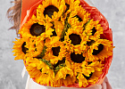 Купить Букет из 15 подсолнухов в  с бесплатной доставкой: цена, фото, описание
