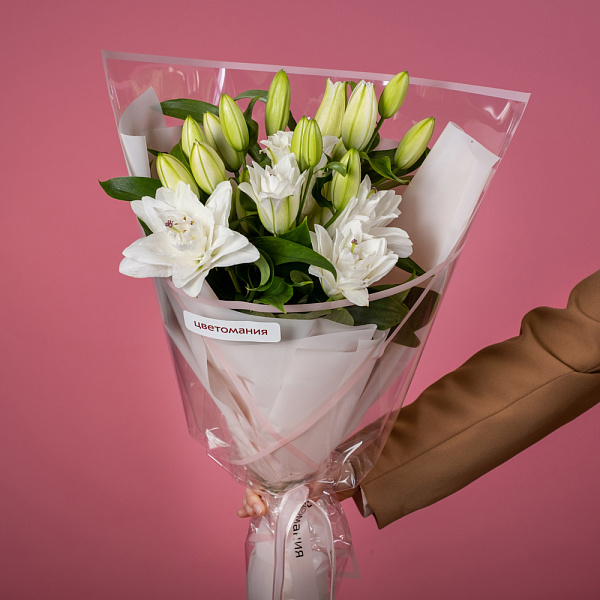 Купить Букет из 5 ароматных лилий в  с бесплатной доставкой: цена, фото, описание