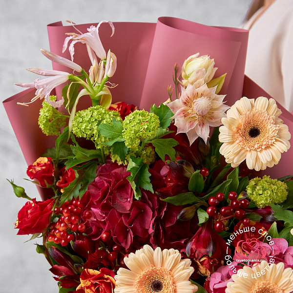 Купить Букет «Вишнёвый сок» в  с бесплатной доставкой: цена, фото, описание