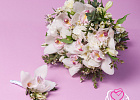 Купить Букет невесты из орхидей, эустомы и хамелациума в Санкт-Петербурге с бесплатной доставкой: цена, фото, описание