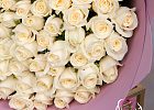 Купить Букет из 101 белой розы 50 см (Россия) в Санкт-Петербурге с бесплатной доставкой: цена, фото, описание