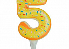 Купить Свеча цифра 5 Пончик 6 см в Санкт-Петербурге с бесплатной доставкой: цена, фото, описание