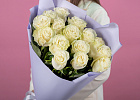 Купить Букет из 15 белых роз 60-70 см (Эквадор) в  с бесплатной доставкой: цена, фото, описание