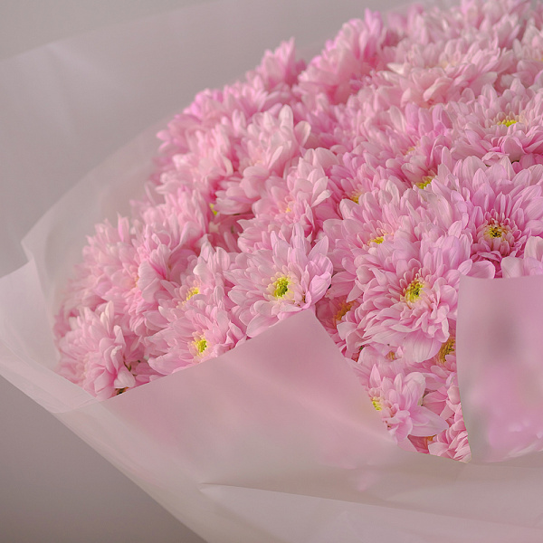 Купить Букет из 15 розовых кустовых хризантем в  с бесплатной доставкой: цена, фото, описание