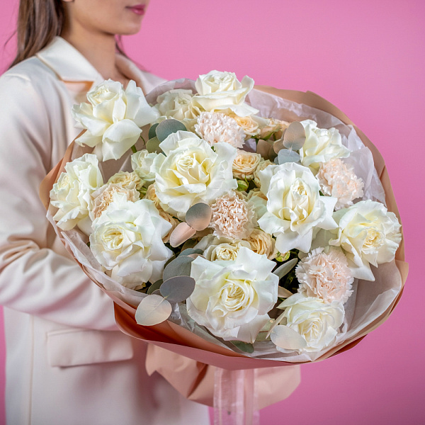 Купить Букет «Белый танец» в  с бесплатной доставкой: цена, фото, описание