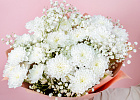 Купить Букет из хризантем и гипсофил в  с бесплатной доставкой: цена, фото, описание