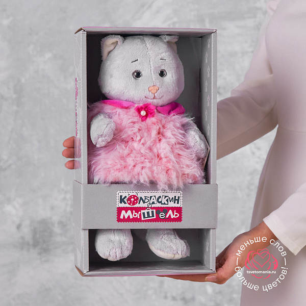 Купить Мышель в розовой жилетке 25 см в коробке в  с бесплатной доставкой: цена, фото, описание
