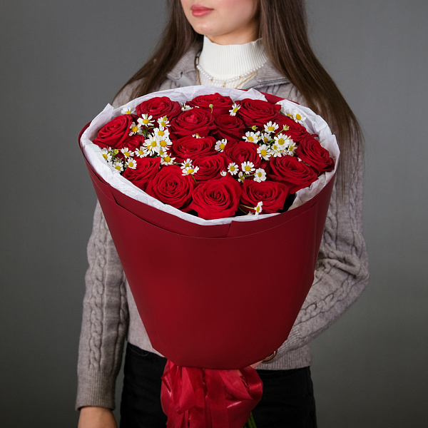 Купить Букет «Грациозная ромашка» в  с бесплатной доставкой: цена, фото, описание