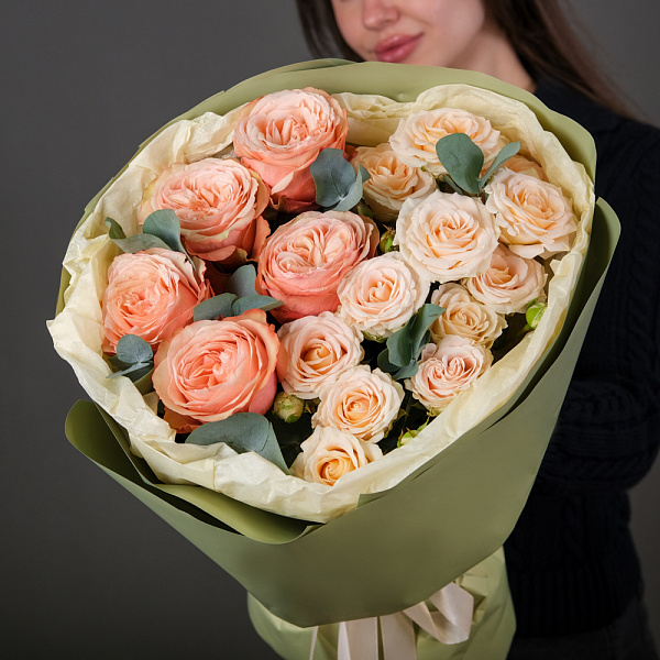 Купить Букет «Сочный персик» в  с бесплатной доставкой: цена, фото, описание