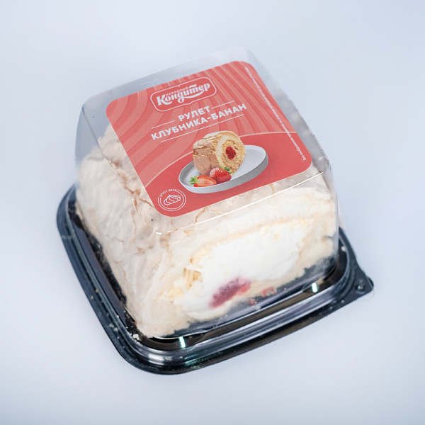 Купить Рулет «Клубника-банан» 180г в  с бесплатной доставкой: цена, фото, описание