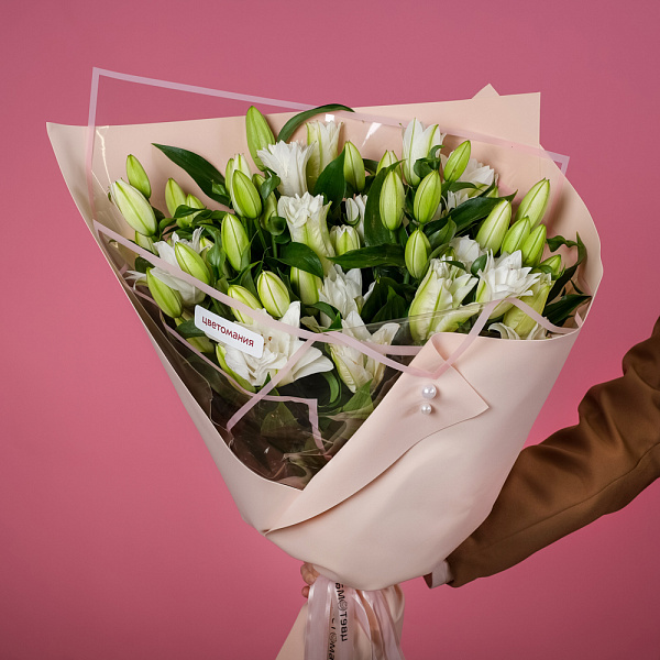 Купить Букет из 15 ароматных лилий в  с бесплатной доставкой: цена, фото, описание