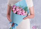 Купить Букет из 15 розовых пионов (Стандарт) с тиласпией в Санкт-Петербурге с бесплатной доставкой: цена, фото, описание