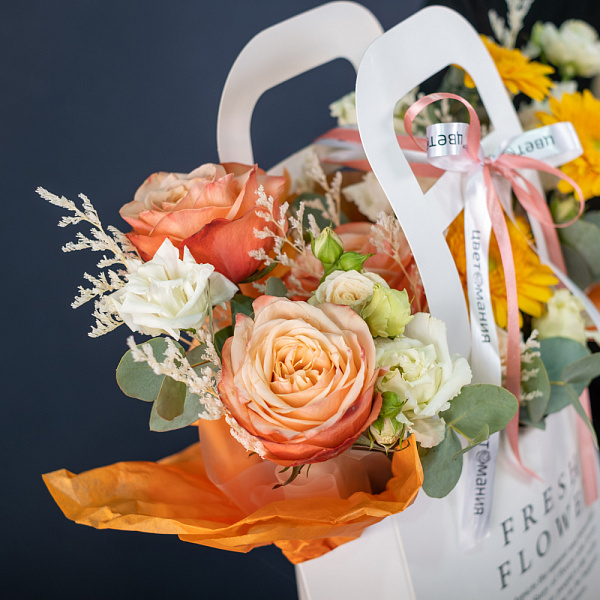 Купить Композиция «Апельсиновый пунш» в  с бесплатной доставкой: цена, фото, описание