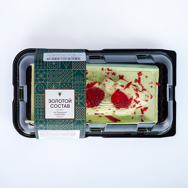 Купить Торт Муссовый «Фисташка-малина». Золотой состав в  с бесплатной доставкой: цена, фото, описание