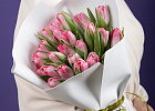 Купить Букет 25 розовых тюльпанов в Санкт-Петербурге с бесплатной доставкой: цена, фото, описание