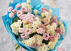 Купить Букет из 25 белых и розовых эустом в Санкт-Петербурге с бесплатной доставкой: цена, фото, описание