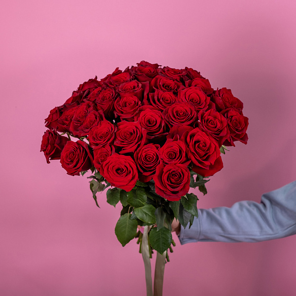 Купить Красная роза (Эквадор) 50 см в  с бесплатной доставкой: цена, фото, описание