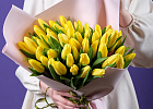 Купить Букет 51 жёлтый тюльпан в Санкт-Петербурге с бесплатной доставкой: цена, фото, описание