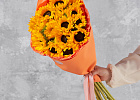 Купить Букет из 15 подсолнухов в  с бесплатной доставкой: цена, фото, описание