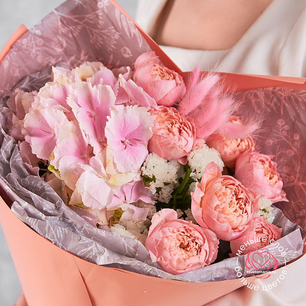 Купить Букет «Клубничный йогурт» в  с бесплатной доставкой: цена, фото, описание