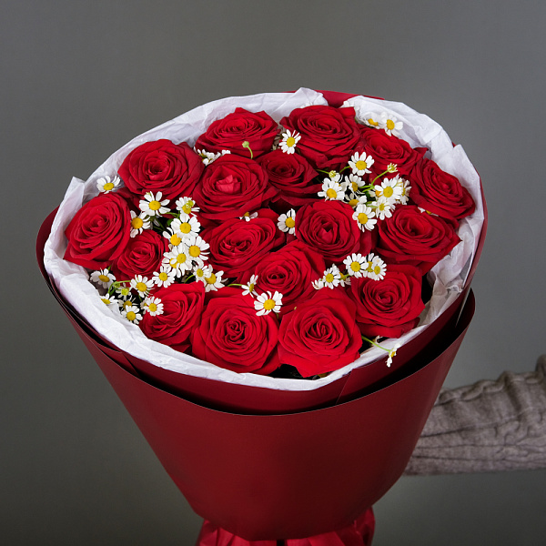 Купить Букет «Грациозная ромашка» в  с бесплатной доставкой: цена, фото, описание