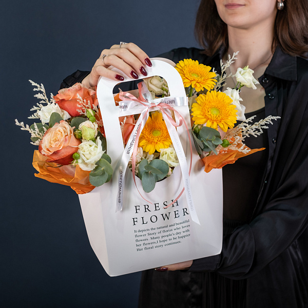 Купить Композиция «Апельсиновый пунш» в  с бесплатной доставкой: цена, фото, описание