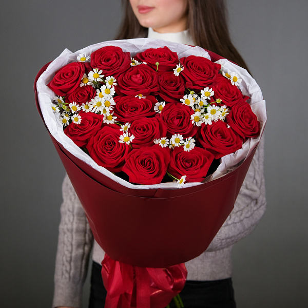 Купить Букет «Грациозная ромашка» в  с бесплатной доставкой: цена, фото, описание