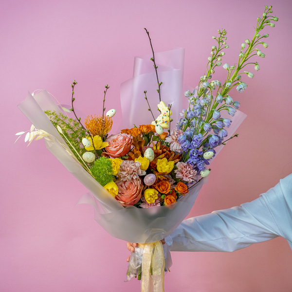 Купить Букет «Разрисованная вуаль» в  с бесплатной доставкой: цена, фото, описание