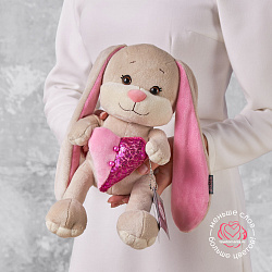 Купить Зайка с розовым сердцем 25 см в Санкт-Петербурге с бесплатной доставкой: цена, фото, описание