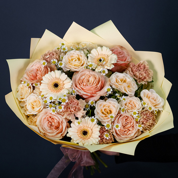 Купить Букет «Персиковая нежность» в  с бесплатной доставкой: цена, фото, описание