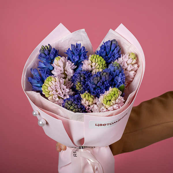 Купить Букет из 15 гиацинтов микс в  с бесплатной доставкой: цена, фото, описание