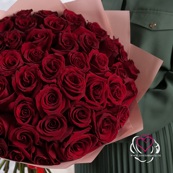 Купить Букет из 51 красной розы 60 см (Импорт)  в  с бесплатной доставкой: цена, фото, описание