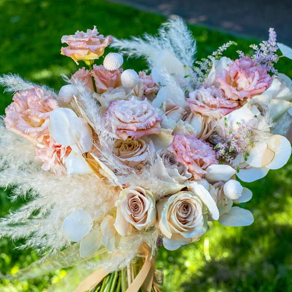 Купить Свадебный букет в стиле Бохо "Охра" в  с бесплатной доставкой: цена, фото, описание
