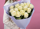 Купить Букет из 15 белых роз 60-70 см (Эквадор) в  с бесплатной доставкой: цена, фото, описание