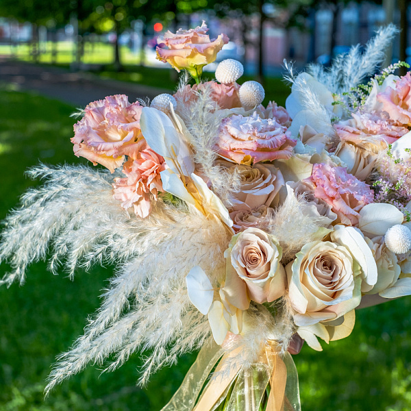 Купить Свадебный букет в стиле Бохо "Охра" в  с бесплатной доставкой: цена, фото, описание