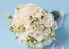 Купить Букет невесты из белых роз с эустомой в Санкт-Петербурге с бесплатной доставкой: цена, фото, описание