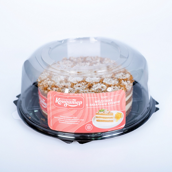 Купить Торт «МЕДОВИК С ЗАВАРНЫМ КРЕМОМ» 500г в  с бесплатной доставкой: цена, фото, описание