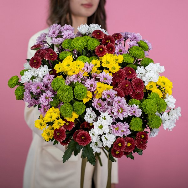 Купить Хризантемы сантини микс поштучно в  с бесплатной доставкой: цена, фото, описание