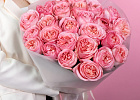 Купить Букет из 25 пионовидных розовых роз 50 см Pink Expression в  с бесплатной доставкой: цена, фото, описание