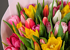 Купить Букет 35 тюльпанов микс в  с бесплатной доставкой: цена, фото, описание