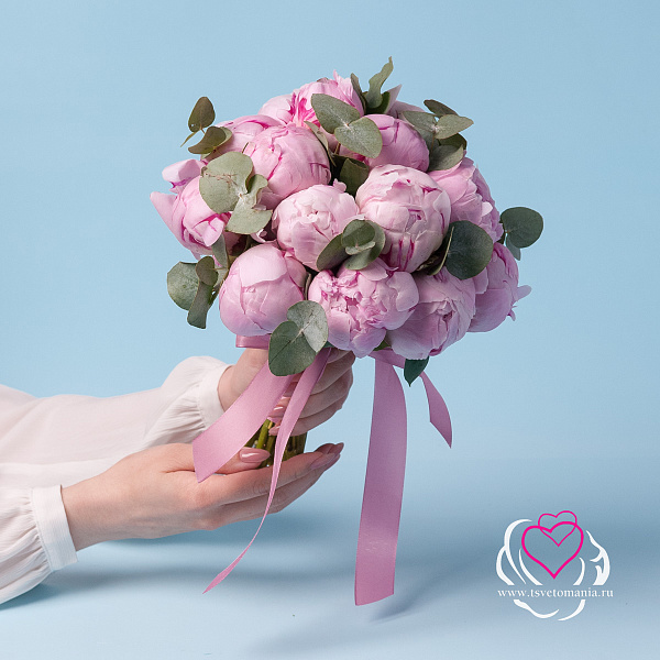 Купить Букет невесты из розовых пионов Сара Бернар в  с бесплатной доставкой: цена, фото, описание