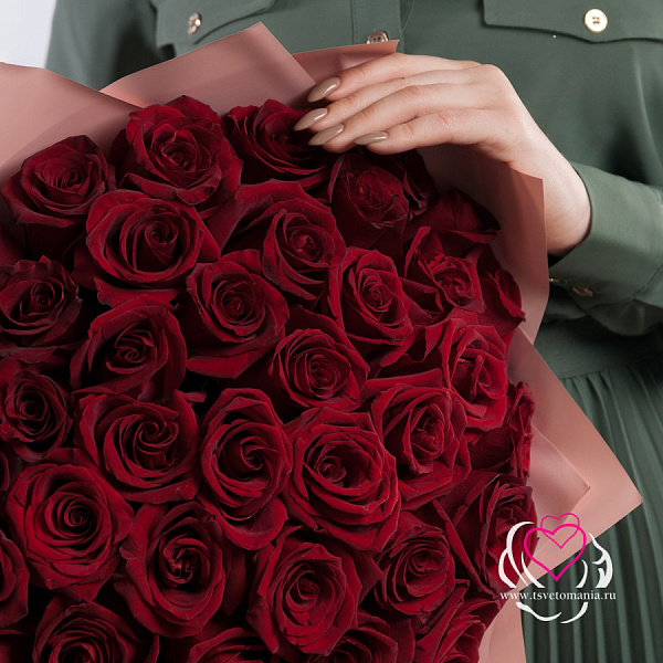 Купить Букет из 51 красной розы 60 см (Импорт)  в  с бесплатной доставкой: цена, фото, описание
