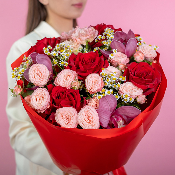 Купить Букет «Горячий шик» в  с бесплатной доставкой: цена, фото, описание